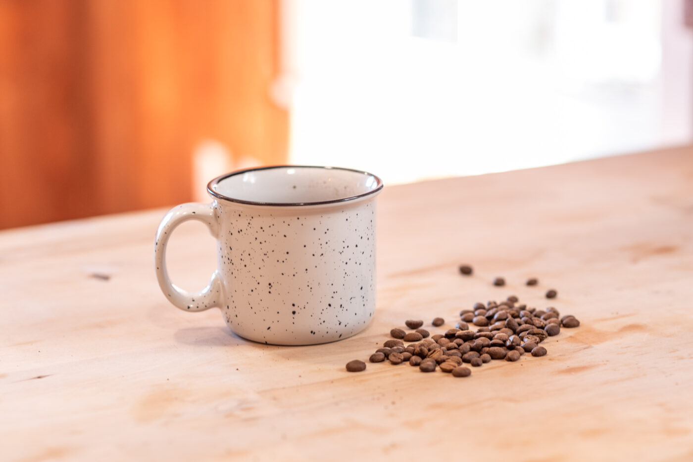 organic fair trade coffee with a mug