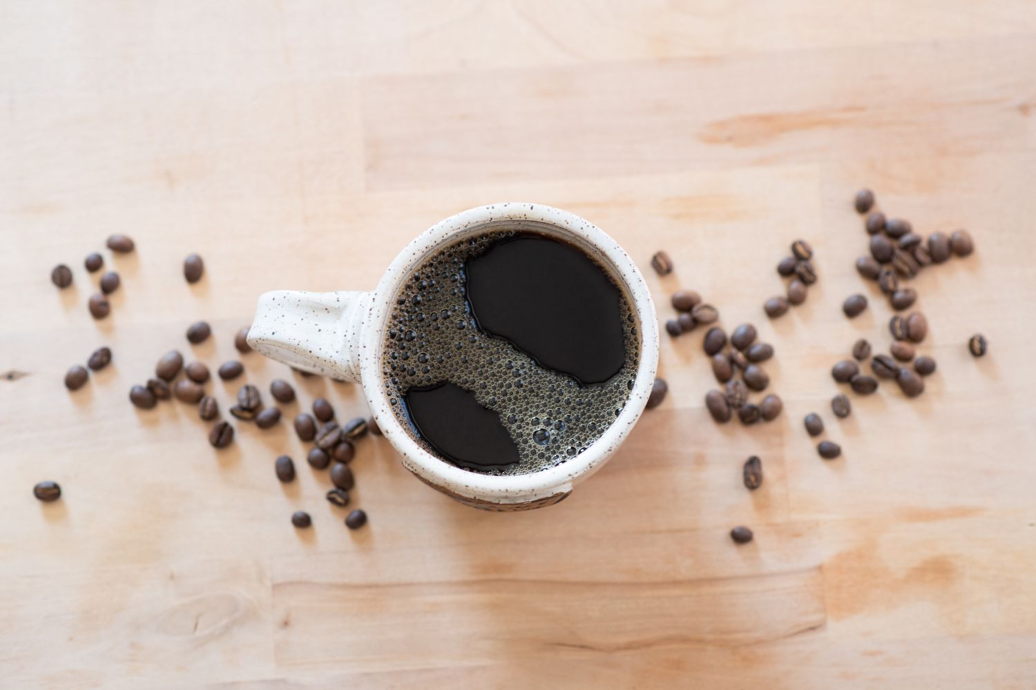 Organic Decaf sonrise coffee on wood table